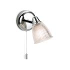 Firstlight Echo Bathroom Wall Light, IP44, Chrome with Clear Ribbed Glass Pull-Cord, G9