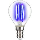 LightMe LED Blue Coloured Filament Golf Ball 4W SES E14
