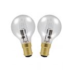 2-Pack of Energizer 46W (60W) SBC B15 Eco Halogen Golf Ball, Warm White 2700K Dimmable