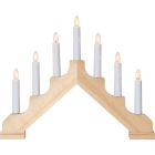 Wooden Candle Bridge Arch 7-Light - Pine (3W 34V)