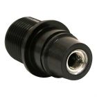 Plastic SES E14 10mm Lampholder [Threaded Skirt with Shoulder] - Black Ø28mm