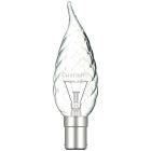 Luxram 40w 240v SBC B15 Clear Candelux Flame Bent Tip Twisted Candle