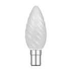 Luxram 25W 240V SBC/B15 Small Bayonet Twisted Pearl Candle