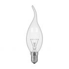 Luxram 40W 240V SES/E14 Clear Flared Flame Bent Tip Candelux Candle