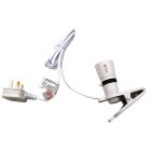 Mini Clip On Lampholder light, takes upto 60W BC Switched with 2m flex with UK plug