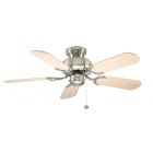 Fantasia 110255 Capri Stainless Steel / Washed Oak / Silver No Light