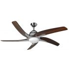 Fantasia 116103 Viper Plus Stainless Steel / Dark Oak 54'' Ceiling Fan with LED Lights