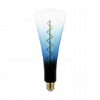 Decorative LED Spiral Filament 4W ES/E27 Black to Blue Gradient Glass