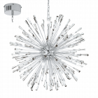 Eglo 39261 VIVALDO 1 LED Cluster Steel Chrome Crystal Ceiling Pendant