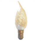 Luxram 25W 240V SBC B15 Twisted Bent Tip Candelux Gold Candle