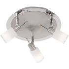 Leuchten Direkt 11873-55 Spot light plate 3 light satin chrome LED G9 Included