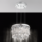 Eglo 93425 CALAONDA G9-ECO Crystal Stainless Steel Ceiling Pendant