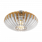 Eglo 96961 Sotos 1Lt Natural/White Wood Ceiling Flush Light