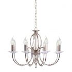 Elstead AG8 POL NICKEL Aegean 8lt Chandelier Polished Nickel