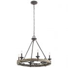 Kichler KL/TAULBEE6 Taulbee 6Lt Chandelier Weathered Zinc