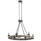 Kichler KL/TAULBEE/6ISLE Taulbee 6Lt Oval Chandelier Weathered Zinc