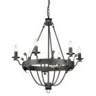 Elstead Lighting WINDSOR6 GR Windsor Graphite 6Lt Chandelier Graphite