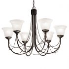 Elstead CB6 BLACK Carisbrooke 6lt Chandelier Black
