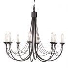 Elstead CB8 BLACK Carisbrooke 8lt Chandelier Black