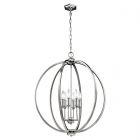 Feiss FE/CORINNE/6P/L Corinne Polished Nickel 6 Light Pendant Light