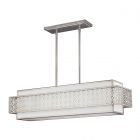 Feiss FE/KENNEY/ISLE Kenney Sunrise Silver 5 Light Island Chandelier Light