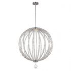Feiss FE/OBERLIN/P/L Oberlin Satin Nickel 2 Light Large LED Pendant Light