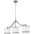 Feiss FE/PROSPECTPK/3P Prospect Park Satin Nickel / Chrome 3 Light Island Chandelier Light