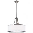 Feiss FE/PROSPECTPK/4P Prospect Park Satin Nickel / Chrome 4 Light Uplight Pendant Light