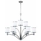 Feiss FE/PROSPECTPK9 Prospect Park Satin Nickel / Chrome 9 Light Chandelier Light