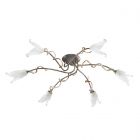 Elstead FLY6/SF BRZ/ANT Fly 6lt Semi-Flush Black/Silver/Gold