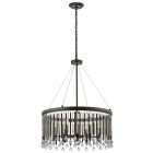 Kichler KL/PIPER/6P Piper Espresso 6 Light Chandelier/Pendant Light