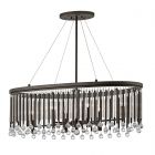 Kichler KL/PIPER/ISLE Piper Espresso 6 Light Oval Chandelier/Pendant Light