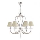 Elstead PM6 PN Pimlico 6lt Chandelier Polished Nickel