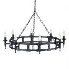 Elstead SAX8 BLK Saxon 8lt Chandelier Black
