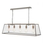 Dar ACA0564 Academy 5Lt Bar Pendant Antique Copper