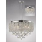 Diyas IL31161 Adeline Polished Chrome/Crystal 6 Light Pendant Light
