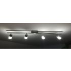 EGLO ALTO 4 Light Bar Modern Satin chrome with opal glass shades