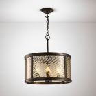 Diyas IL31677 Asia Oiled Bronze/Clear Glass4 Light E14 Pendant Light