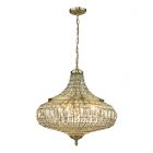 Dar ASM0675 Asmara 6Lt Pendant Antique Brass Crystal