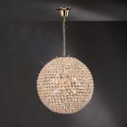 Diyas IL30753 Ava French Gold/Crystal 7 Light Pendant Light