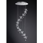 Diyas IL31143 Aviva Polished Chrome/Crystal 12 Light Pendant Light 4000K LED