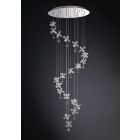 Diyas IL31144 Aviva Polished Chrome/Crystal 20 Light Pendant Light 4000K LED