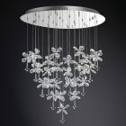 Diyas IL31147 Aviva Polished Chrome/Crystal 28 Light Round Pendant Light 4000K LED