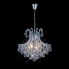 Diyas IL30016 Bask Polished Chrome / Crystal 4 Light Round Pendant Light