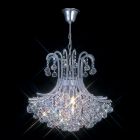 Diyas IL30017 Bask Polished Chrome / Crystal 6 Light Round Pendant Light