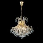 Diyas IL30216/BA Bask French Gold 4 Light Pendant Round Light