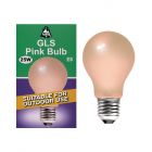 BELL 01529 - 25W 240V ES E27 GLS Pink Coloured Outdoor