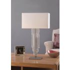 Interiors 1900 LX127SHW-LX127BS New Classics Crystal Cascade Table Lamp & Cream Shade