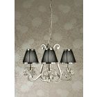 Interiors 1900 UL1PNSHB-UL1P3N New Classics Oksana Nickel 3Lt Pendant & Black Shades