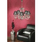 Interiors 1900 UL1PNSHB-UL1P5N New Classics Oksana Nickel 5Lt Pendant & Black Shades